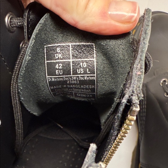 Dr. Martens docs 1460 front zipper boot pascal nappa smooth leather black zip - Picture 11 of 11